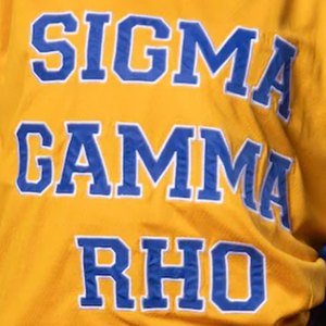 เสื้อโอเวอร์ไซส์สีน้ำเงินทอง Sigma Gamma Rho Hockey สำหรับทุกเพศ สไตล์สตรีทแวร์สำหรับชมรมกีฬากรีก - Product Image 5