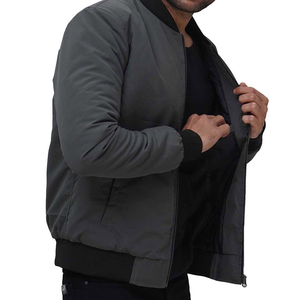 <b>mens</b> bomber <b>jacket</b> <b>suede</b> fabric soft touch casual stylish zipper front fashion outerwear - Product Image 5