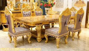 Ensemble de table à manger contemporaine moderne pour 8 personnes, couleur personnalisée, bois traité de luxe, chaises sculptées à la main, décoration personnalisée - Product Image 2