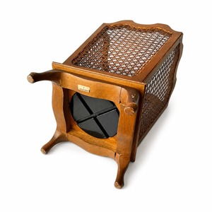 Rustic Wooden And Rattan <b>Table</b> Waste Bin Can Be Used As Storage Organization And Home Interior Styling Wholesale Supply - Product Image 5