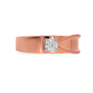 Anillo Solitario para Hombre Rosy Brilliance, Anillo de Diamantes The Modern Muse, Anillo de Diamantes Velvet Rose - Product Image 3
