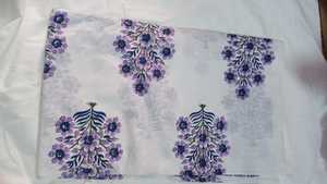 Tela de algodón floral morada y blanca, tela suave para vestidos, material para vestidos de mujer, tela de algodón transpirable de secado rápido. - Product Image 4