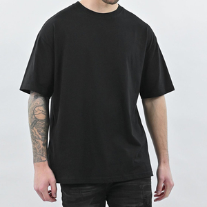 เสื้อยืดคอกลมผ้าฝ้าย 100% พิมพ์ลายหรือเรียบๆ สั่งทำขายส่ง ทรงหลวม โอเวอร์ไซส์ ไหล่ตก สำหรับผู้ชาย - Product Image 1