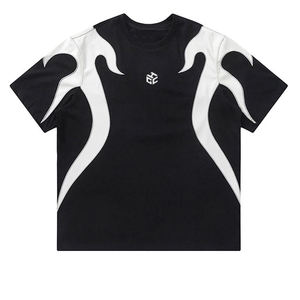 OEM High Quality Wholesale Men's <b>Hip</b> Hop Style 100% Cotton Loose Fit T-Shirt Custom Printed dropped shoulder with comfortable - Product Image 1