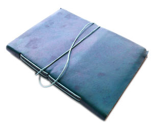 Carnets de notes en cuir et papier recyclé faits à la main, style antique, couleur turquoise unie, pour étudiants, vente en gros - Product Image 3