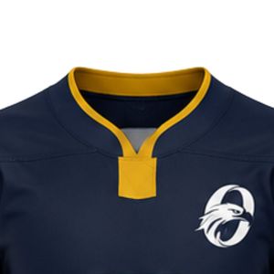 Navy Gold <b>Ice</b> Hockey Jersey for Men Long Sleeve Breathable Athletic Team Uniform Lightweight Training Match Sports Apparel - Product Image 4