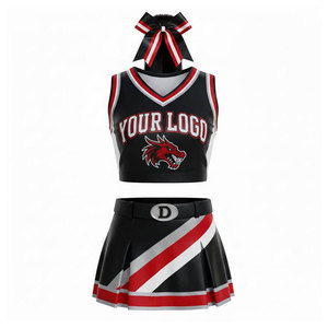 Ventes en gros de costumes de cheerleading pour femmes adultes, ensembles personnalisables imprimés, 100% polyester, haute qualité, service OEM, logo personnalisé - Product Image 5