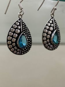 Pendientes de circonita azul de calidad AAA para mujer, joyería hecha a mano, estilo bohemio, al mejor precio. - Product Image 2