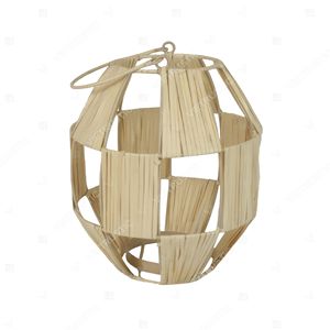 Lanterne géométrique nordique en feuille de palmier, porte-bougie, lanterne suspendue à lattes ouvertes, support de bougie en verre pour jardin, lumière décorative intérieure - Product Image 5