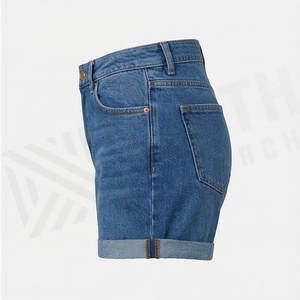 Shorts de Mezclilla para Mujer, a la Moda, con Bolsillos de Color Personalizado, Pantalones Vaqueros de Algodón Sexys, Venta al por Mayor, Ropa Casual de Verano, Estilo Urbano - Product Image 3