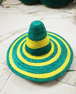 Mexican Sombrero <b>Straw</b> <b>Hat</b> Wide Brim Traditional Design Handmade Breathable for Sun Protection and Party - Product Image 1