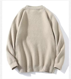 Pulls à capuche tricotés respirants pour hommes, manches longues, couleur unie, mode automne-hiver, vêtements décontractés chauds et tendance - Product Image 5