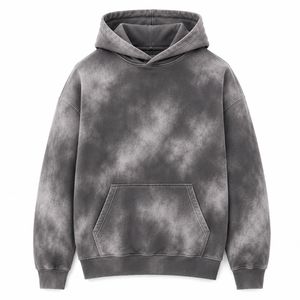Sudadera con Capucha Tie-Dye para Hombre, Corte Holgado, Algodón French Terry, Estilo Casual para Otoño, con Bolsillos - Product Image 3