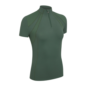 High Quality 4way Stretch Horse Riding Equestrian Shirt Top <b>Base</b> <b>Layer</b> Competition Show Shirt Polo in Soft Feel Technical Fabric - Product Image 4