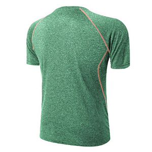 เสื้อยืดผู้ชายคุณภาพสูงสำหรับออกกำลังกาย ฟิตเนส เทรนนิ่ง ระบายอากาศได้ดี ยืดหยุ่น แขนสั้น ออกแบบโลโก้ได้ตามต้องการ - Product Image 2