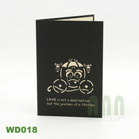 Carte d'invitation de mariage 3D pop-up faite à la main, carte de vœux traditionnelle vietnamienne en papier mat pour fête, anniversaire, Nouvel An - Souvenir