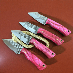 Juego de Cuchillos Vaqueros de Acero de Damasco de Grado Industrial Hechos a Mano OEM, Cuchillo de Caza para Exteriores y Camping con Empuñaduras de Resina Acrílica, 3 Años de Garantía - Product Image 6