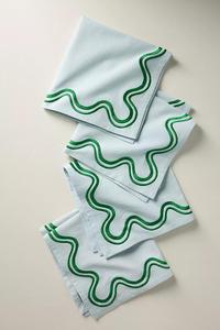 Serviettes en toile de coton bio 100% brodées à la main Bearfit Madline, style européen, écologiques - Product Image 5