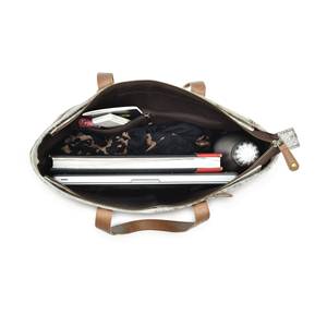 Sac fourre-tout tendance en cuir véritable avec fermeture éclair, broderie couleur unie, grande capacité, sac à main pour femme LHTB-0032 - Product Image 6