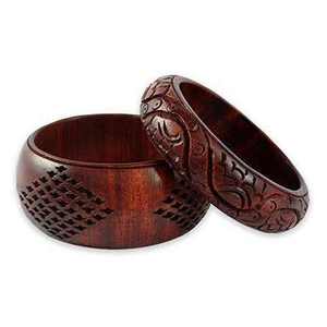 Ensemble de bracelets en bois poli de qualité supérieure, écologiques, faits à la main, à suspendre au mur, bijoux de mode pour un style moderne et ethnique, AL MALIK CRAFT - Product Image 3