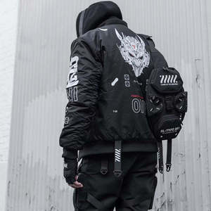 Chaqueta Táctica Techwear Personalizada para Hombre, Estilo Cyberpunk, Bomber, Streetwear, Hip Hop, Urbana, Cargo, Chaqueta de Vuelo, Cortavientos, Harajuku - Product Image 6