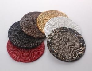 Premium Trendy Handcraft <b>Beaded</b> Embroidery Pineapple Design Four Set <b>Coaster</b> Stylish Fancy & Cute Elegant Craftera Exports - Product Image 4