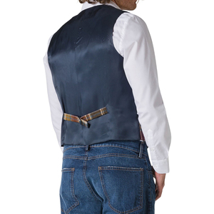 Chaleco Clásico a Cuadros para Hombre, Corte Entallado, para Boda, Fiesta, Traje de Novio, Diseño Personalizado, Tela Cómoda - Product Image 2