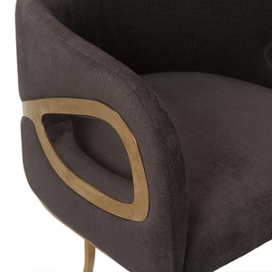 Chaise de salle à manger moderne capitonnée en velours écologique imperméable avec pieds en métal durables et coussin en fer au design d'appoint pour hôtels et appartements - Product Image 6
