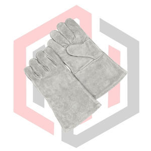 ถุงมือเชื่อมสีเทาพร้อมซับในผ้าฝ้าย ยืดหยุ่น ระบายอากาศได้ดี ทนต่อการฉีกขาด ทนต่อการสึกหรอ ฉนวนกันความร้อน ป้องกันไฟฟ้าสถิตย์ ป้องกันแรงกระแทก - Product Image 4