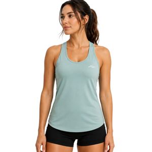 Camiseta Deportiva sin Mangas para Mujer, Color Verde Espuma de Mar, Absorbe la Humedad, para Gimnasio, Yoga, Fitness, Running, Deportes, Personalizable OEM - Product Image 1