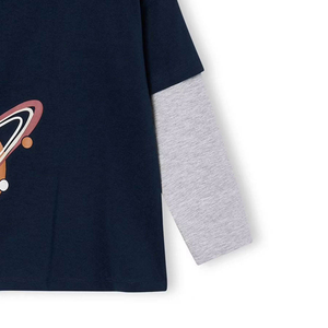 เสื้อยืดแขนยาวสองชั้นผ้าฝ้าย 100% รุ่นใหม่ล่าสุด สไตล์สตรีทแวร์ ทรงโอเวอร์ไซส์ ระบายอากาศได้ดี แบบยูนิเซ็กซ์ - Product Image 4