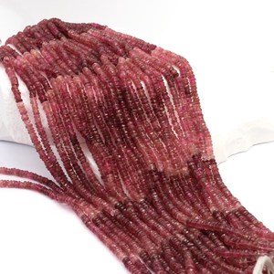 Cuentas facetadas de turmalina rosa ombre de 3.5mm para fabricación de joyas, hilo de cuentas para pulseras y collares DIY, gema - Product Image 4