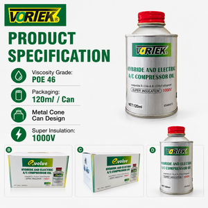 Aceite para Compresores de Aire Acondicionado VORTEK para Vehículos Eléctricos e Híbridos POE 46 120ml Súper Aislante 1000V Compatible con Todos los Refrigerantes Duración 5 Años - Product Image 4