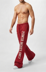 Pantalon de survêtement évasé en molleton épais 420 GSM, style décontracté urbain, en coton French Terry pour l'hiver - Product Image 3