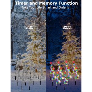 Set di 10 Luci Natalizie RGBW per Esterni con Modalità Fai-da-Te, Controllo APP, Luci a Spirale per Albero di Natale e Scenari Natalizi - Product Image 2