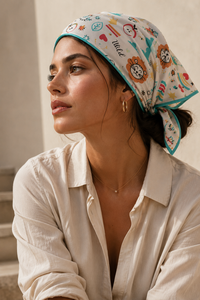 Printed Satin Headscarf Women Bandana Scarf <b>Shawl</b> Hair <b>Wrap</b> Daily Wear - Product Image 5