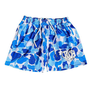 Pantalones cortos de baloncesto de malla sublimados personalizados para mí, pantalones cortos deportivos con logotipo bordado para hombre - Product Image 2