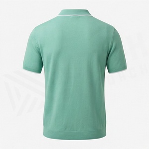 เสื้อโปโลผู้ชายแบบมีซิปครึ่งตัว ระบายอากาศได้ดี เหมาะสำหรับฤดูร้อน เสื้อถักแบบสวมหัว เสื้อยืดกีฬา เสื้อผ้าลำลอง สีสันปรับแต่งได้ - Product Image 2