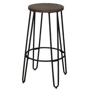 Retro Industrial Bar <b>Stool</b> Metal Frame Wooden Top Counter Height <b>Stool</b> for Home Kitchen Island Hotel and Bar - Product Image 3