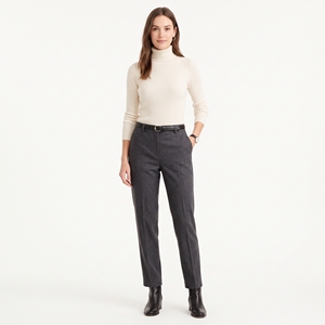 Women's Winter Polyester Woolen Fabric Solid Modern Stretch Tailored Smart Casual Warm <b>Pants</b> OEM ODM Wholesale Private Label Low - Product Image 1