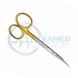 กรรไกรตัดกระจกตาแบบโค้ง รุ่นพรีเมียม Akramed Surgical TC ด้ามจับสีทอง ทำจากทังสเตนคาร์ไบด์ ชุดเครื่องมือผ่าตัดทั่วไป - Product Image 5