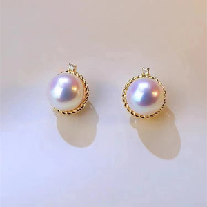 925 <b>Silver</b> Luxury Freshwater <b>Pearl</b> <b>Earrings</b> for Women Inlaid with Full Diamond Petals and Zircon Versatile Design - Product Image 2