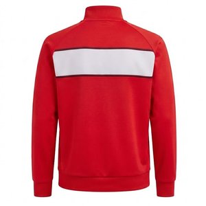 High Selling Custom <b>Men</b> Red Tracksuit Full Sleeve Zipper <b>Jacket</b> With <b>White</b> Stripe Pants Sporty Autumn Wear Color Blocking Design - Product Image 3