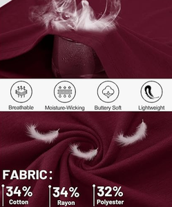 Camisetas de Punto de Algodón 100% de Alta Calidad para Hombre, Manga Corta, UPF50+, Absorben la Humedad, Ligeras, Cuello Redondo, Logotipo Frontal - Product Image 4