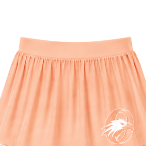 Falda de Animadora Color Durazno, Falda Deportiva Plisada con Ribete a Rayas, Ropa Deportiva Personalizada para Equipos - Product Image 3