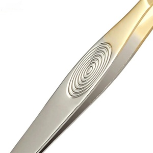 Pinzas para Cejas de Acero Inoxidable Chapadas en Oro de Lujo A and S Network, Ligeras, con Punta Puntiaguda, Diseño Elegante y Duradero - Product Image 6