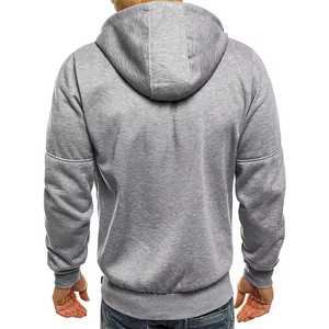 เสื้อสเวตเตอร์มีฮู้ดผู้ชาย สีดำ ทรงปกติ มีกระเป๋าซิป ลำลอง ผ้าถัก โพลีเอสเตอร์ ใส่ได้ในฤดูใบไม้ร่วง - Product Image 5