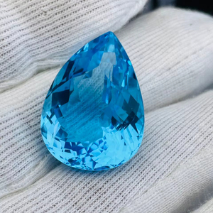 Topaze bleue naturelle en forme de poire, grande taille 58,81 carats, qualité AAA, lustre parfait, disponible à prix avantageux. - Product Image 2