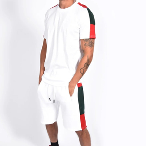 2026 New Daily Breathable Sports Fitness Round Neck Cotton Breathable Short Sleeve <b>Comfortable</b> Soft Men T-Shirt and Short Set - Product Image 4