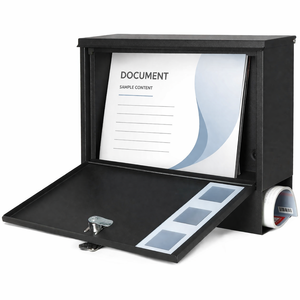 ตู้รับจดหมายโลหะอุตสาหกรรมแบบติดผนังพร้อมกุญแจล็อค สำหรับสำนักงาน รับข้อเสนอแนะ รับบริจาค และรับสมัครลงเลือกตั้ง - Product Image 2